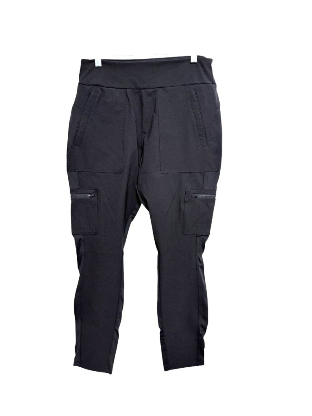 Athleta Headlands Hybrid Cargo Legging Pants Size 12 Black Multiple Pockets